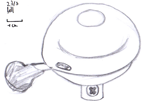 600x406 Five Minute Sketch 39 Bike Bell A Stream Of Milk - Bell Sketch