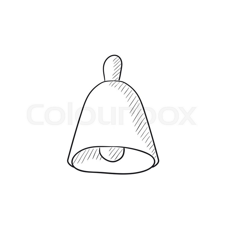 800x800 Wedding Bell Vector Sketch Icon Isolated On Background. Hand Drawn - Bell Sketch