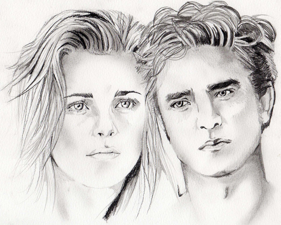 900x721 Bella And Edward Sketch By Strawberrycake01 - Bella Sketch