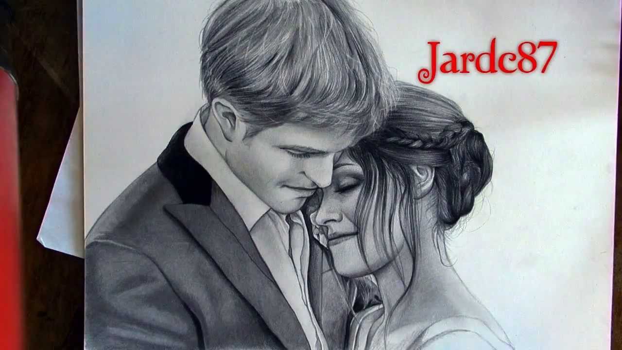 1280x720 Drawing Bella And Edward From Twilight Saga By Juan Andres - Bella Sketch