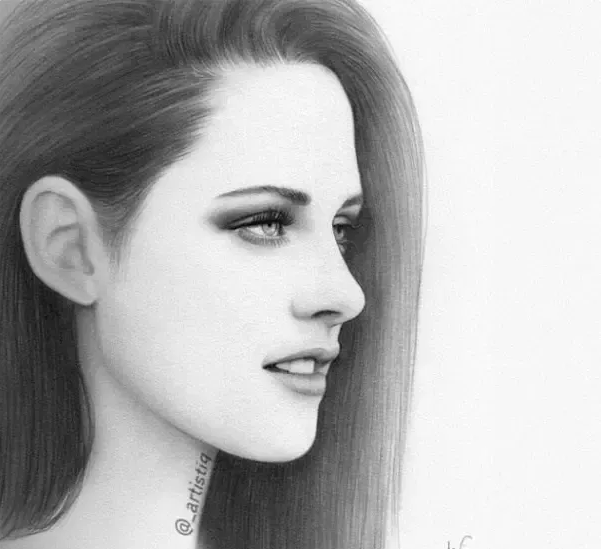 601x549 Drawing Sketch Of Kristen Stewart (Bella Swan) Steemit - Bella Sketch