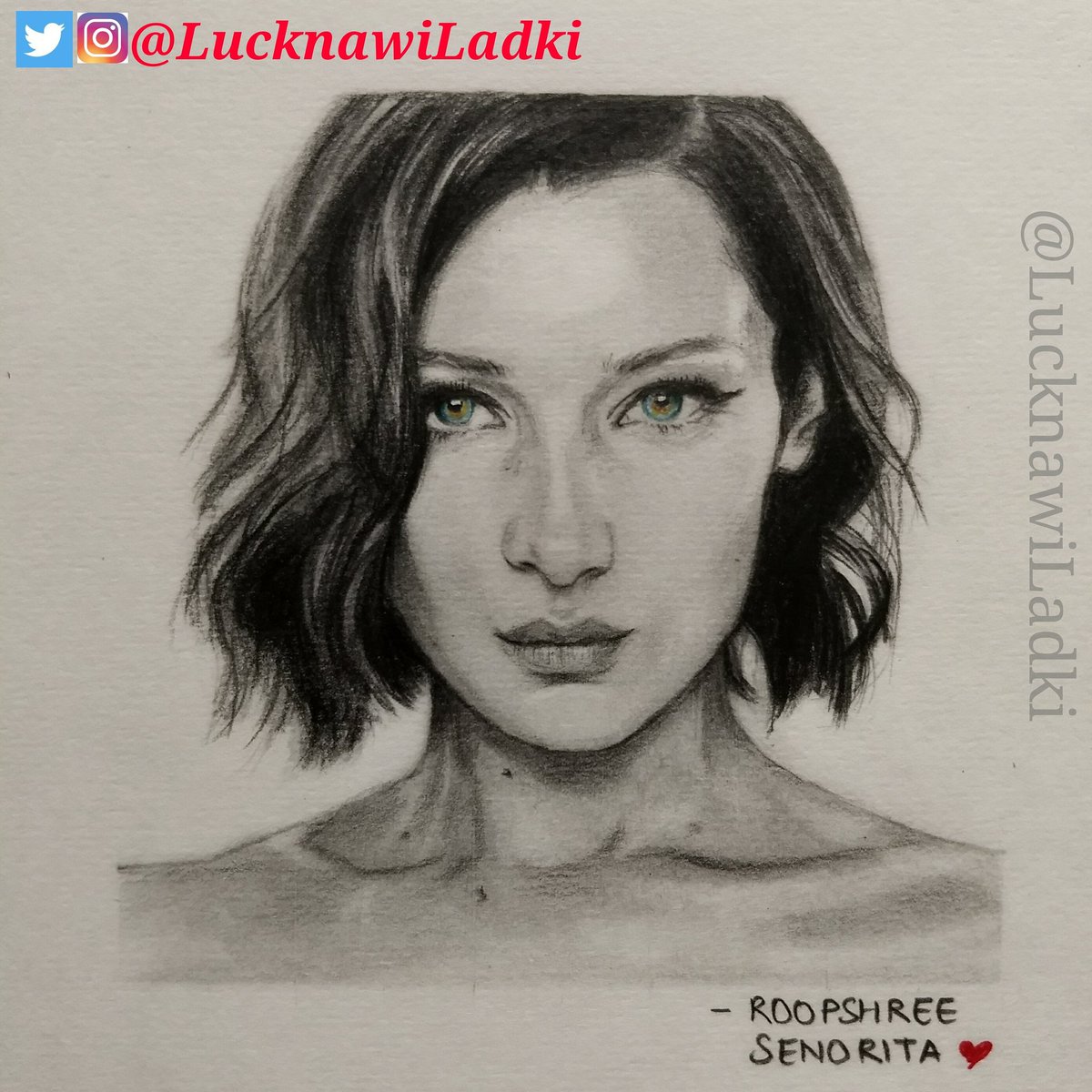 1200x1200 Roopshree Senorita On Twitter Sketch Of @bellahadid . . - Bella Sketch