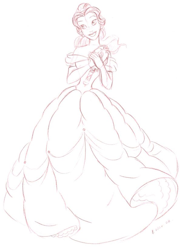 600x813 Belle Sketch 1 By Landesfes - Belle Sketch