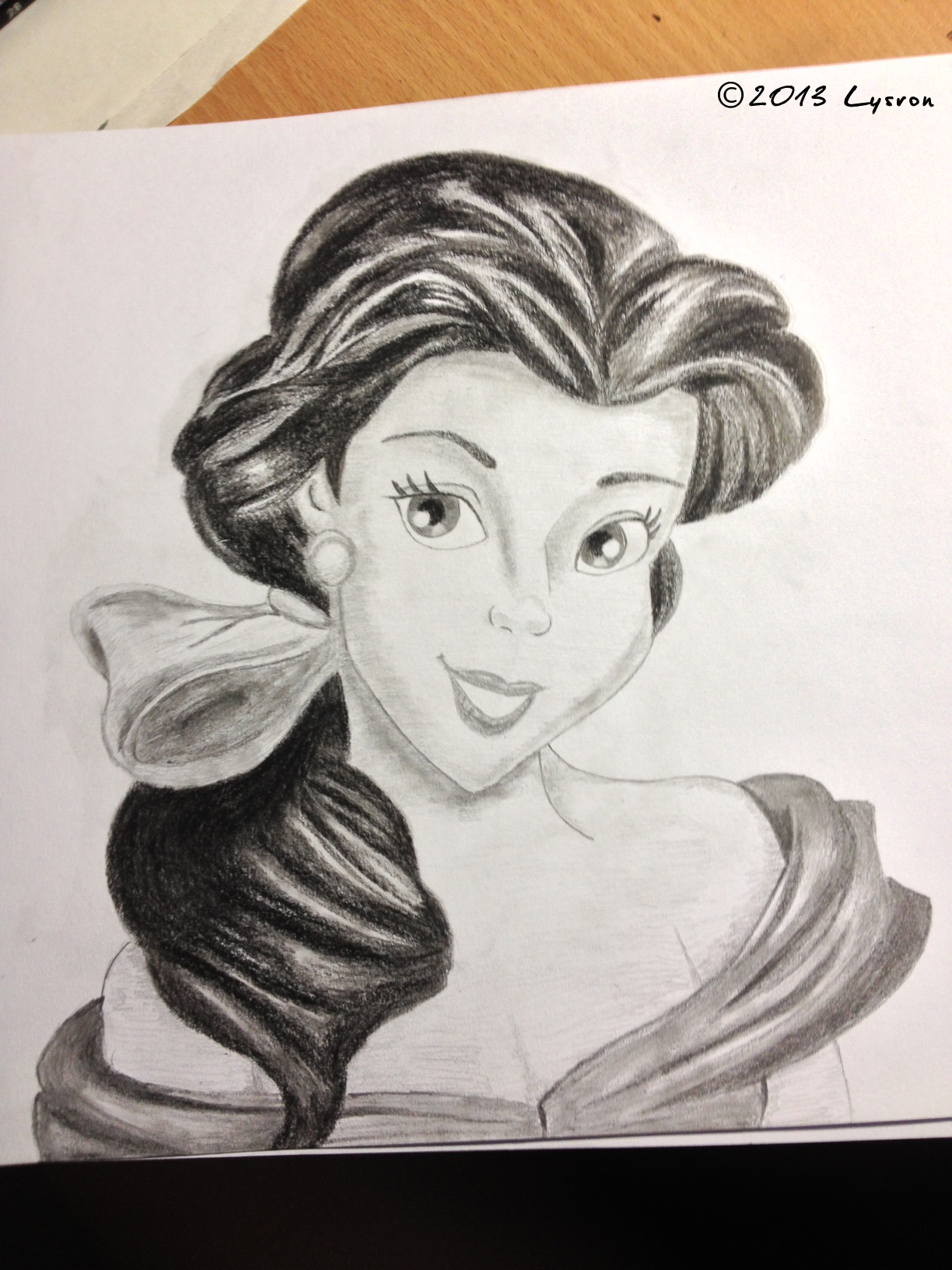 1224x1632 My Drawing Of Smurfette And Disney Princess Belle ~lysron~ - Belle Sketch