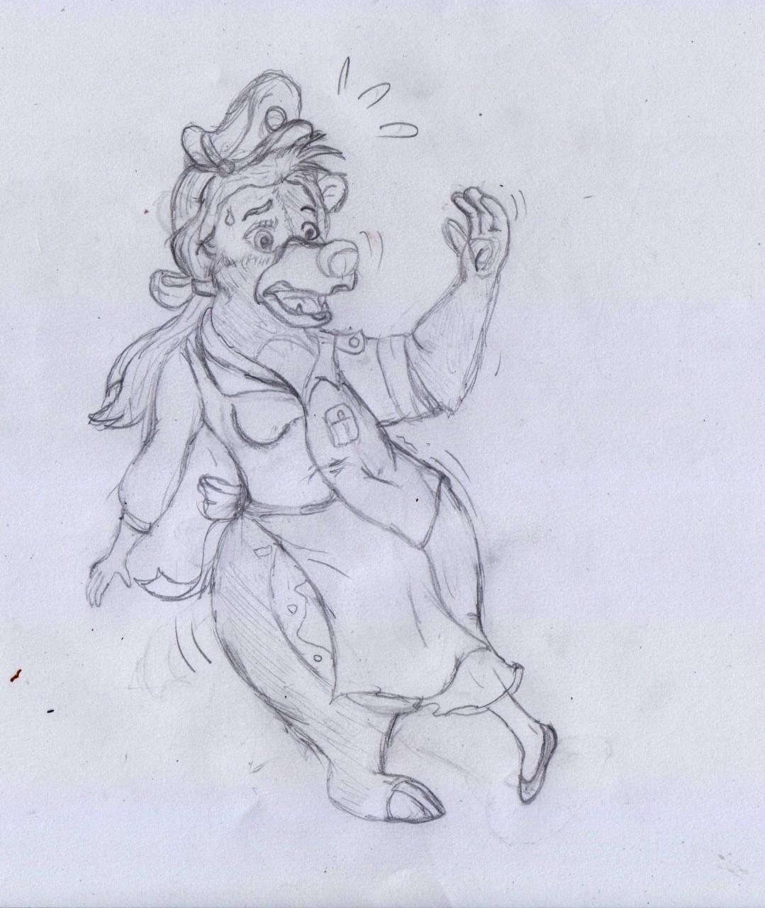 1079x1280 Sketch Belle To Talespin Baloo Tf Tg Ftm By Nadmh - Belle Sketch