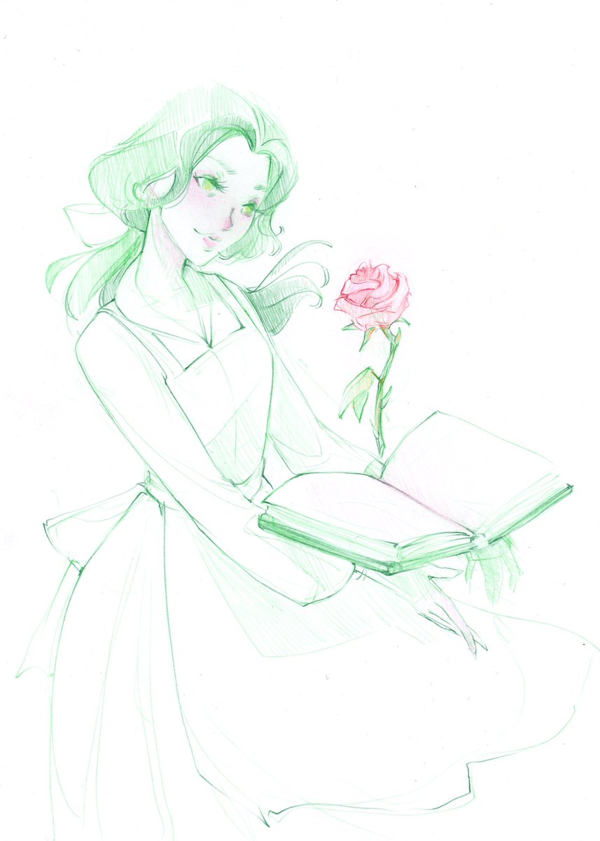 857x1200 Tori On Twitter Surprise Pencil Sketch For Belle Is - Belle Sketch