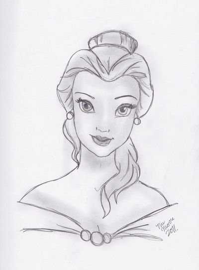 400x542 Belle Sketch Disney Disney Art, Sketches And Art - Belle Sketch