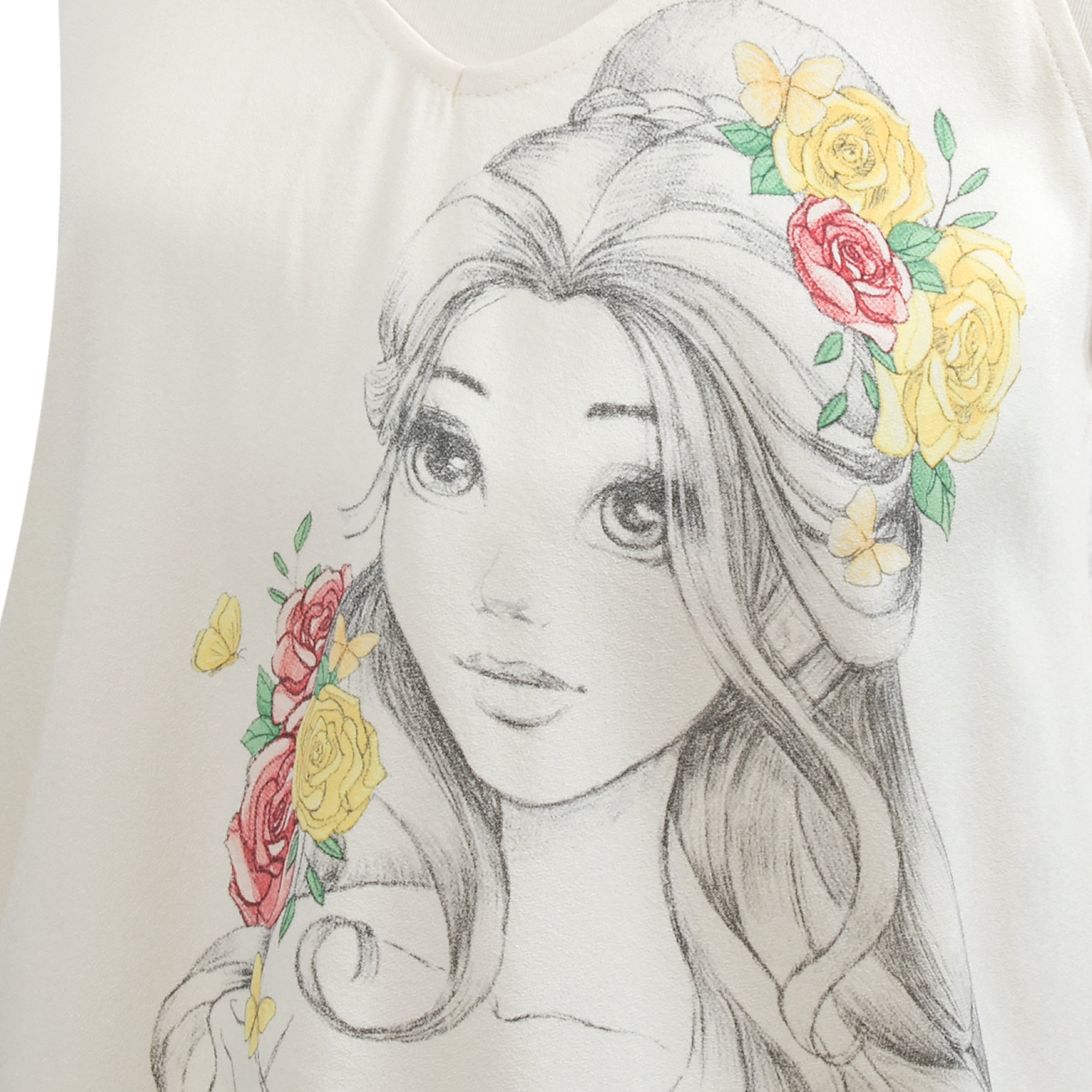 2000x2000 Belle Vented Fashion Tank Top For Women By Disney Boutique - Belle Sketch Disney