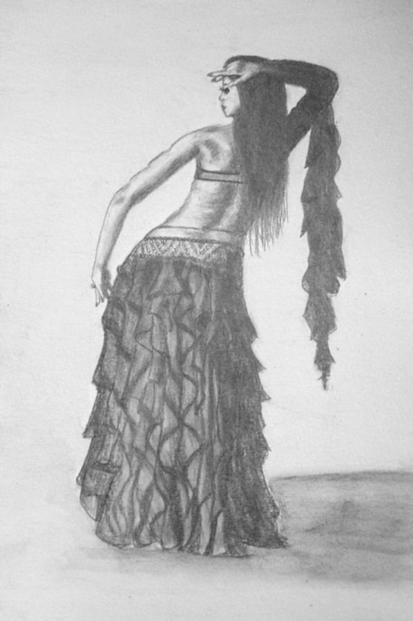 598x900 Belly Dancer Drawing By Silvia Louro - Belly Dancer Sketch