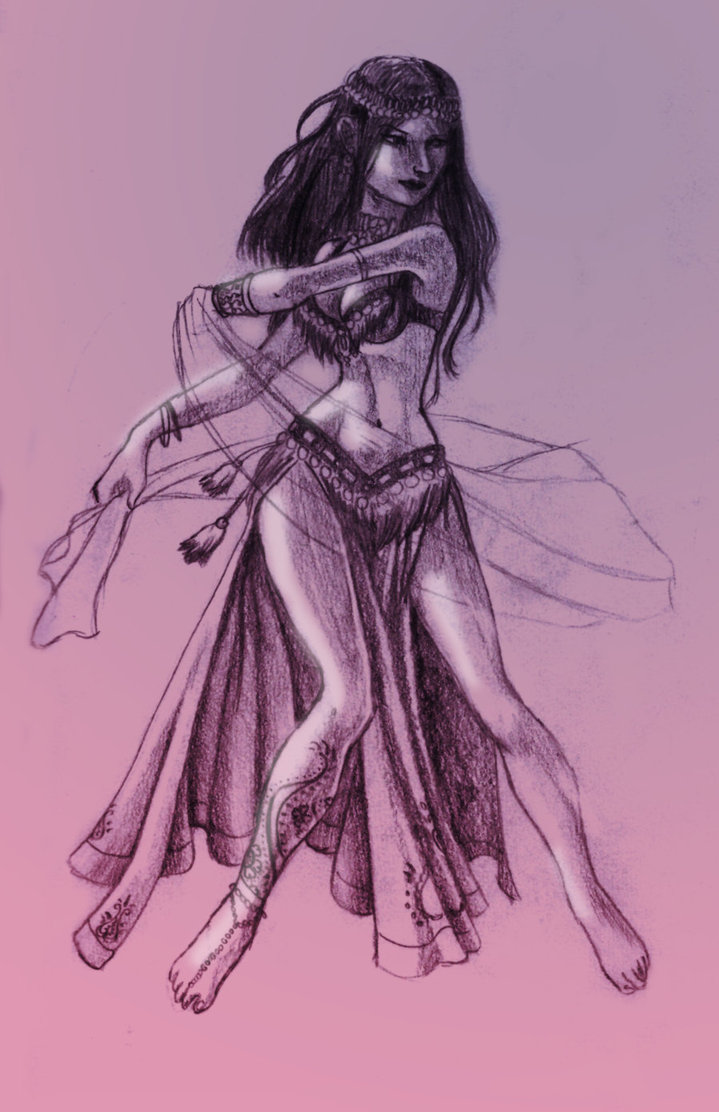 719x1112 Belly Dancer Sketch By Kungfubellydancer - Belly Dancer Sketch