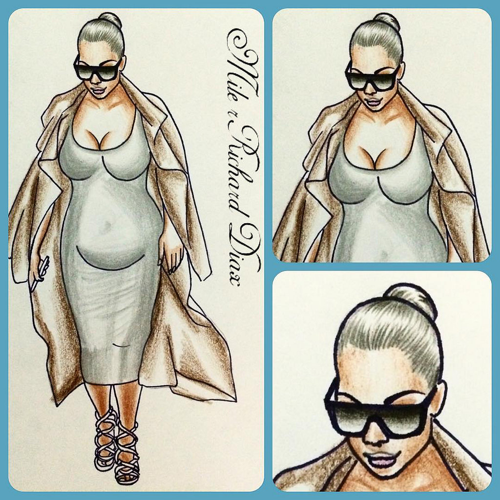 1024x1024 Kimkardashian - Belly Sketch