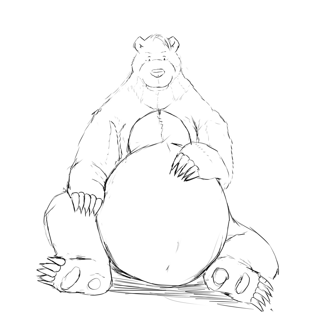 1280x1280 Belly Of Baloo^ ^ By Laohu - Belly Sketch