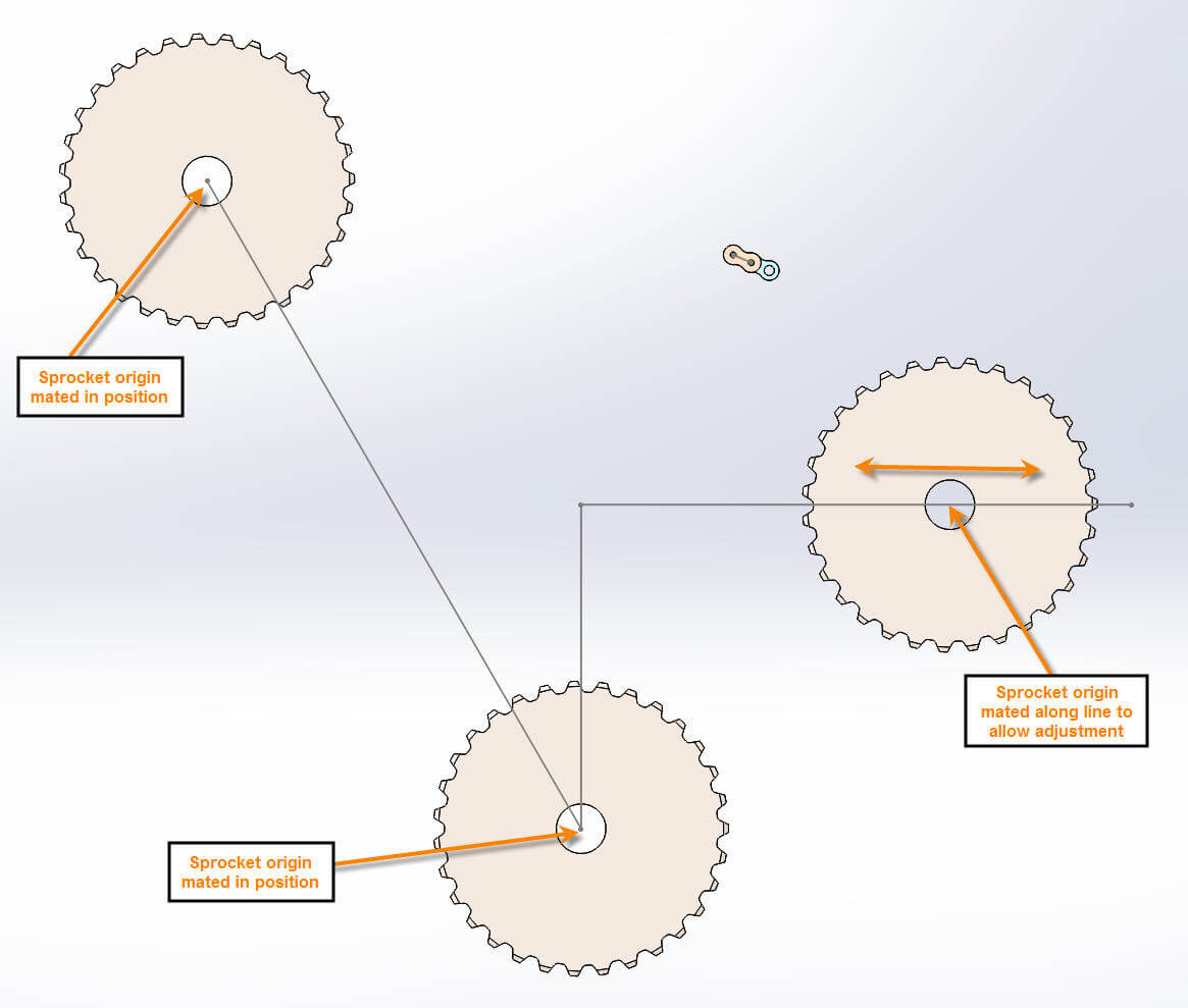 1165x989 How To Use The Solidworks Chain Assembly Feature - Belt Sketch