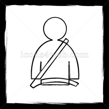 416x416 Safety Belt Sketch Icon. - Belt Sketch