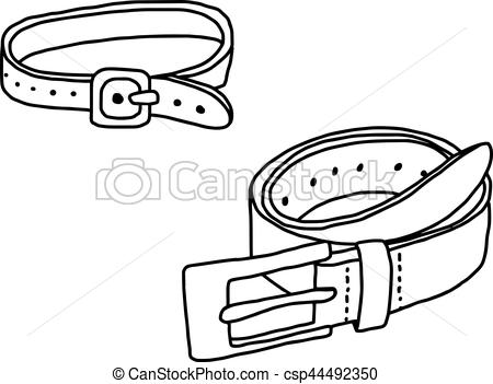 450x351 Vector Illustration Hand Drawn Sketch Of Belt Isolated On White - Belt Sketch