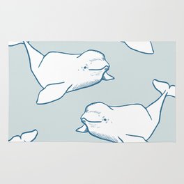 264x264 Beluga Whale Rugs Society6 - Beluga Whale Sketch