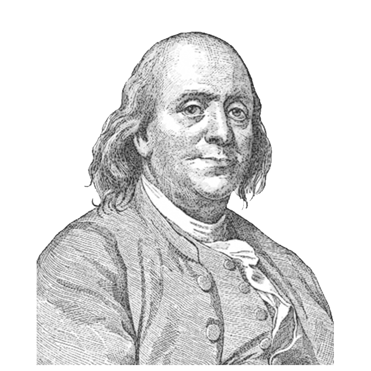 750x750 Benjamin Franklin Face Sideview Transparent Png - Ben Franklin Sketch
