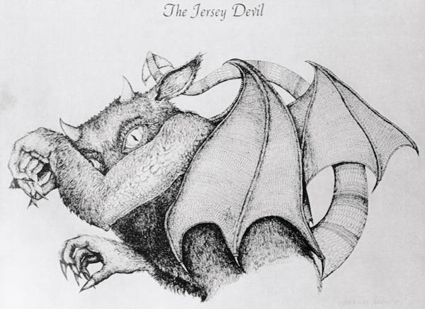 600x436 The Legend Of The Jersey Devil And Its Connection To Ben Franklin - Ben Franklin Sketch