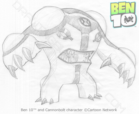 480x395 Cannonbolt Sketch Drawing Business - Ben Ten Sketch