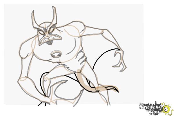 600x400 How To Draw Ben 10 Aliens Jetray - Ben Ten Sketch