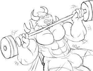 300x232 Favorites Gallery For Moustro28 - Bench Press Sketch