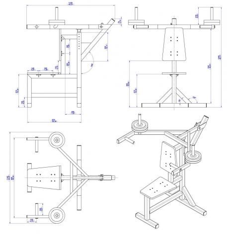 465x480 Shoulder Press Bench Plan - Bench Press Sketch