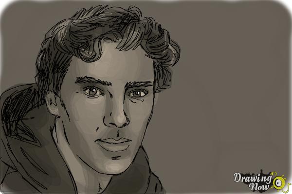 600x400 How To Draw Benedict Cumberbatch - Benedict Cumberbatch Sketch