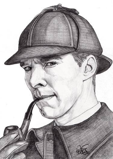 375x525 Sherlock Holmes - Benedict Cumberbatch Sketch