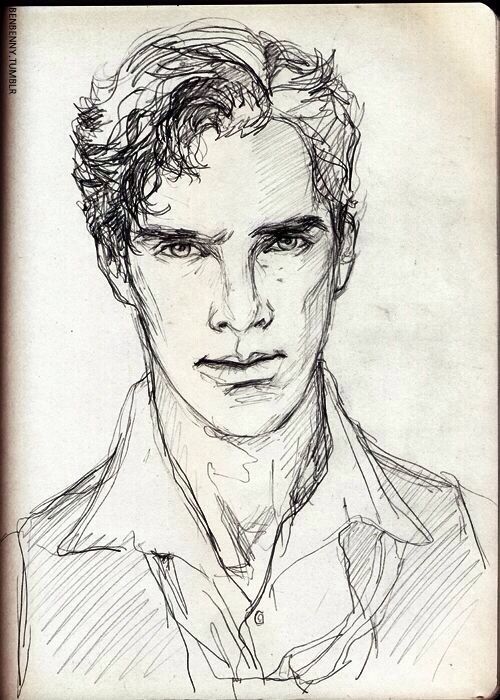 500x700 Sketch Of Benedict Cumberbatch. Tumblr. Risunki - Benedict Cumberbatch Sketch