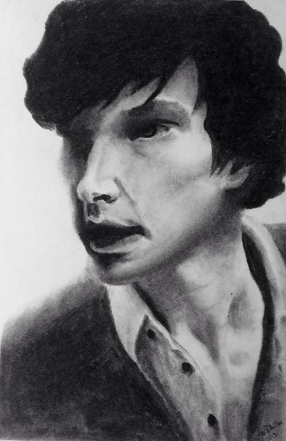 583x900 Benedict Cumberbatch Drawing By Anu Dhillon - Benedict Cumberbatch Sketch