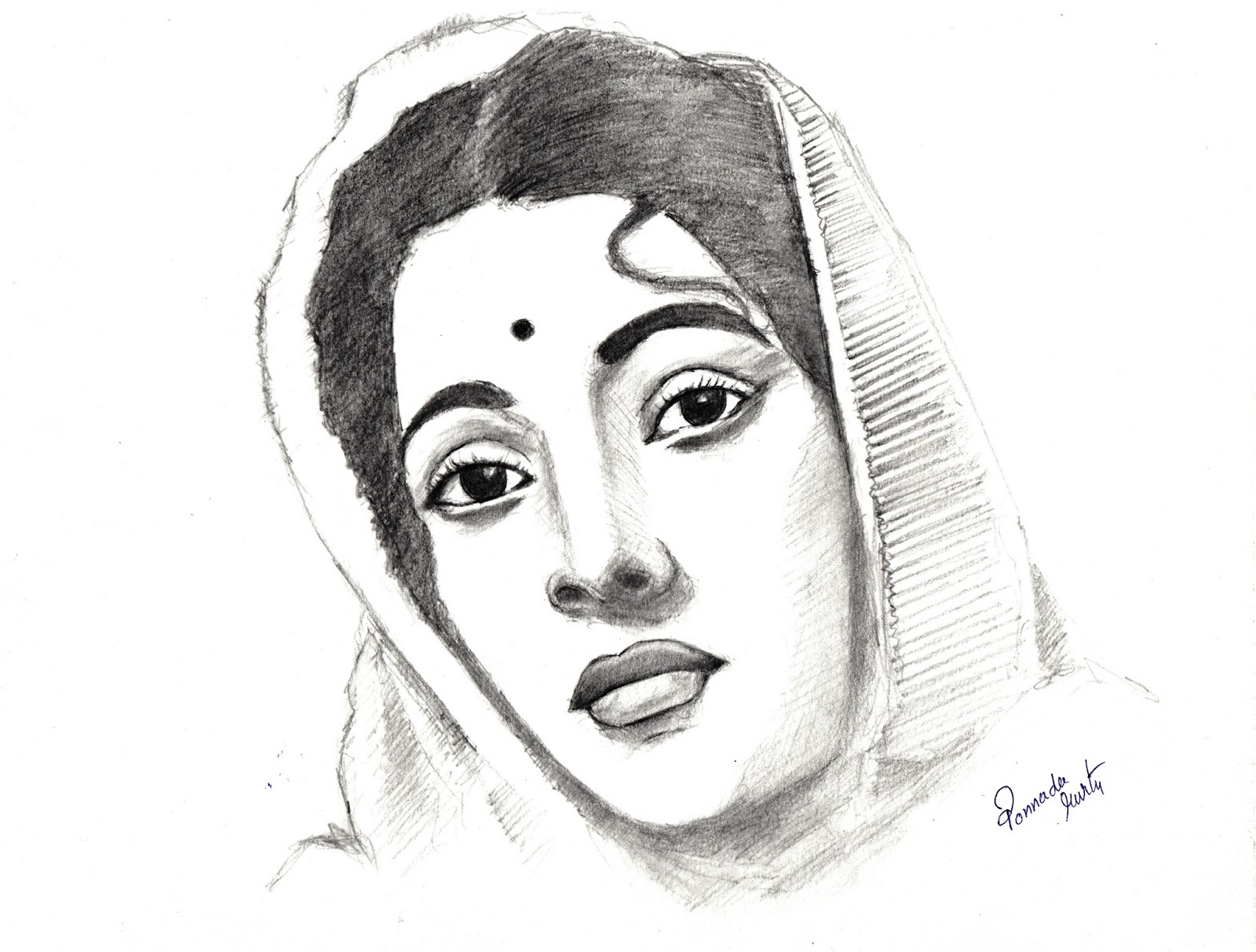 1600x1213 I Love Movies Suchitra Sen - Bengali Sketch