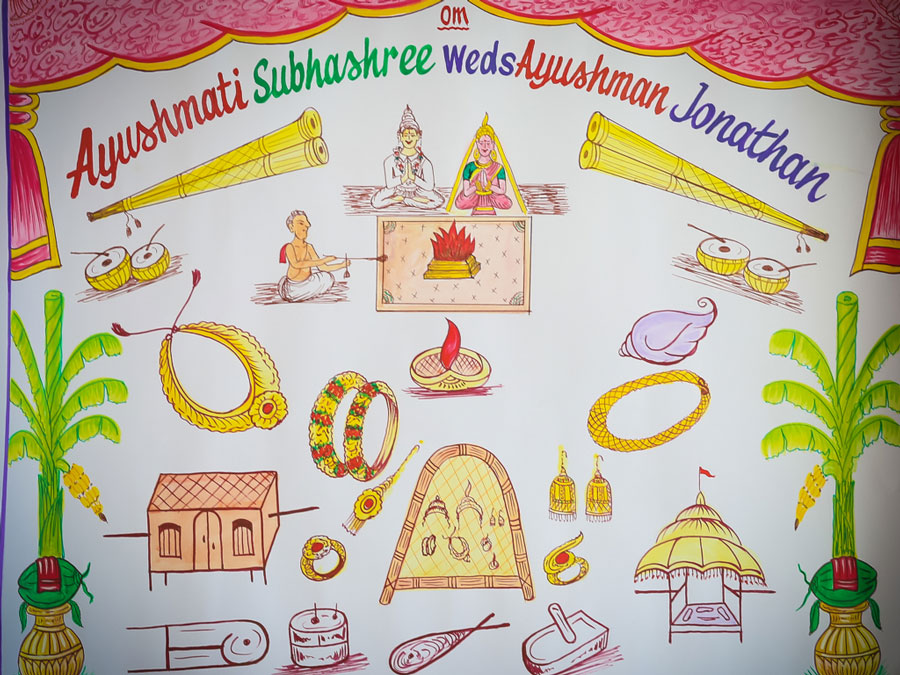 900x675 Indian Bengali Wedding Ceremony Expiation Sketch And Drawing - Bengali Sketch