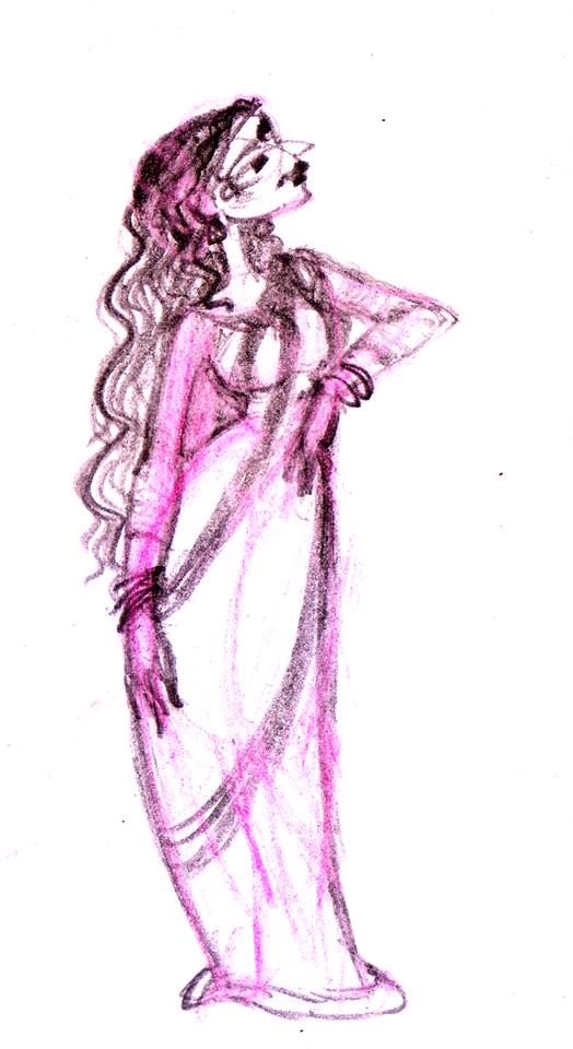 524x960 Pushpak Art Sketch Bengali Woman - Bengali Sketch