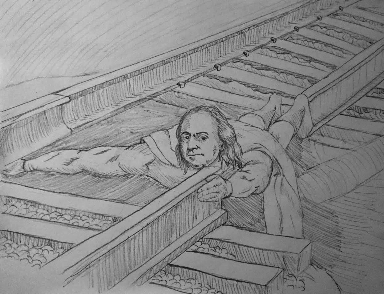 1247x955 January 5th - Benjamin Franklin Sketch