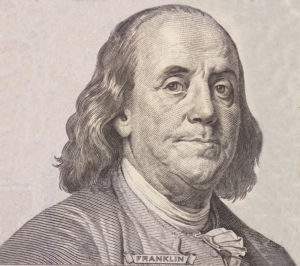 300x266 Benjamin Franklin Birthday And Fun Facts - Benjamin Franklin Sketch