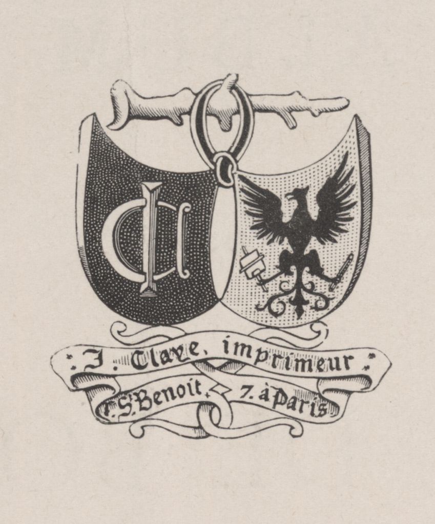 849x1024 J. Claye, Imprimeur S. Benoit. 7 Paris - Benoit Sketch