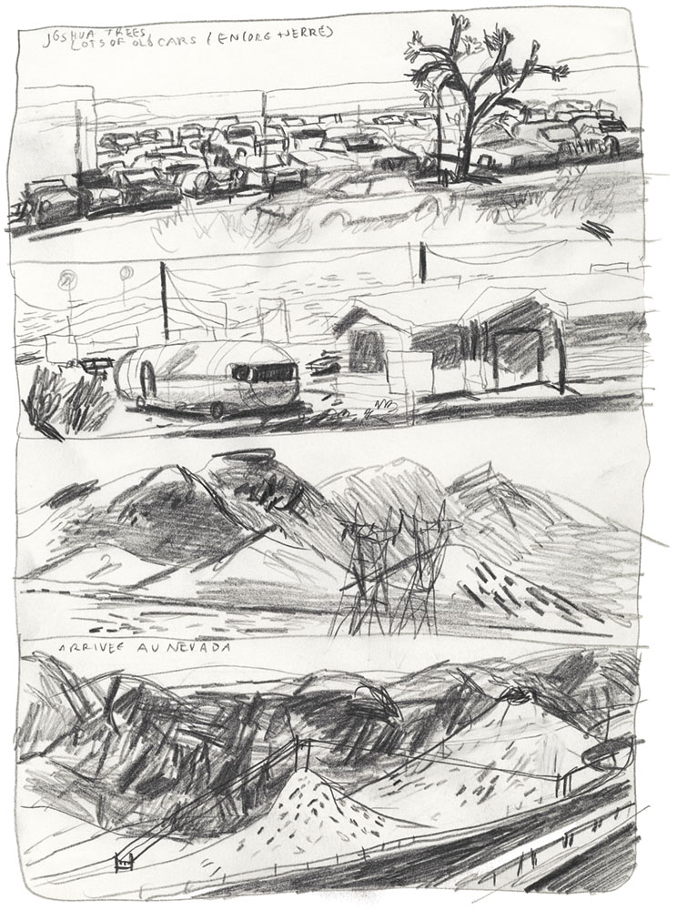 744x1000 Joshua Trees By Guillaume - Benoit Sketch