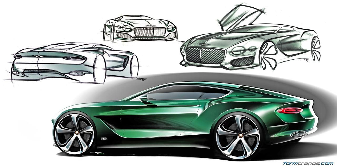 1280x640 Bentley Exterior Design Director On The Exp10 Speed6 Concept - Bentley Logo Sketch