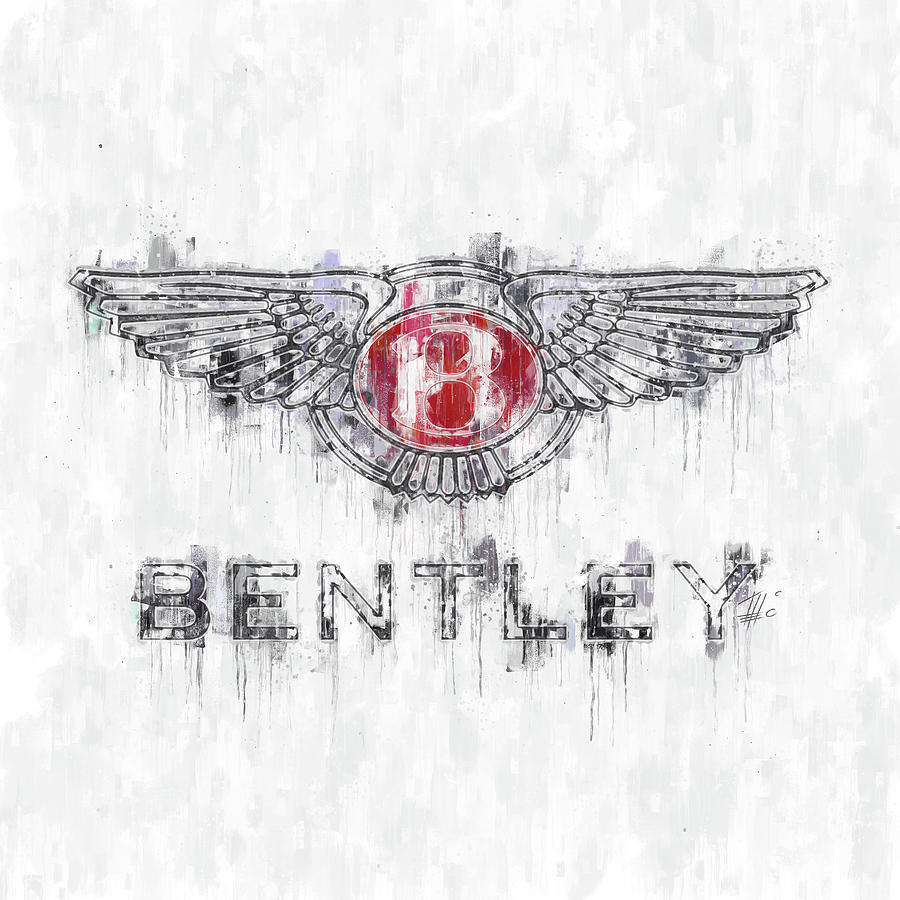 900x900 Bentley Logo Painting By Theodor Decker - Bentley Logo Sketch