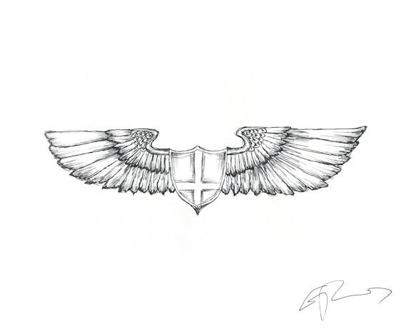 576x461 Eric Pollard Sketch Art - Bentley Logo Sketch