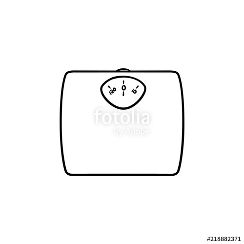 500x500 Weight Scale Hand Drawn Outline Doodle Icon. Dieting And Health - Bentley Logo Sketch