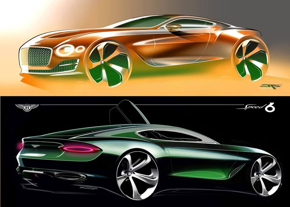 960x684 Bentley Exp10 Speed 6 Sketches By Exterior Designer John Paul - Bentley Logo Sketch