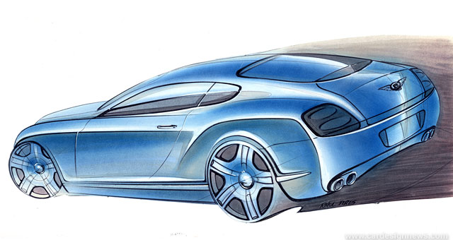 640x340 Design Development Bentley Continental Flying Spur - Bentley Sketch