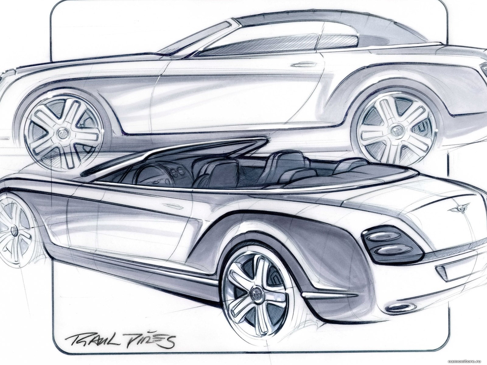 1600x1200 Transport Drawing Images, Pencil Sketches, Colorful Arts Drawing - Bentley Sketch