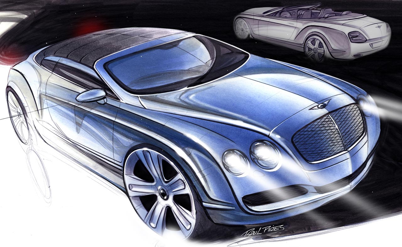 1280x787 Bentley Continental Gtc Design Sketch Supercar Sketches - Bentley Sketch