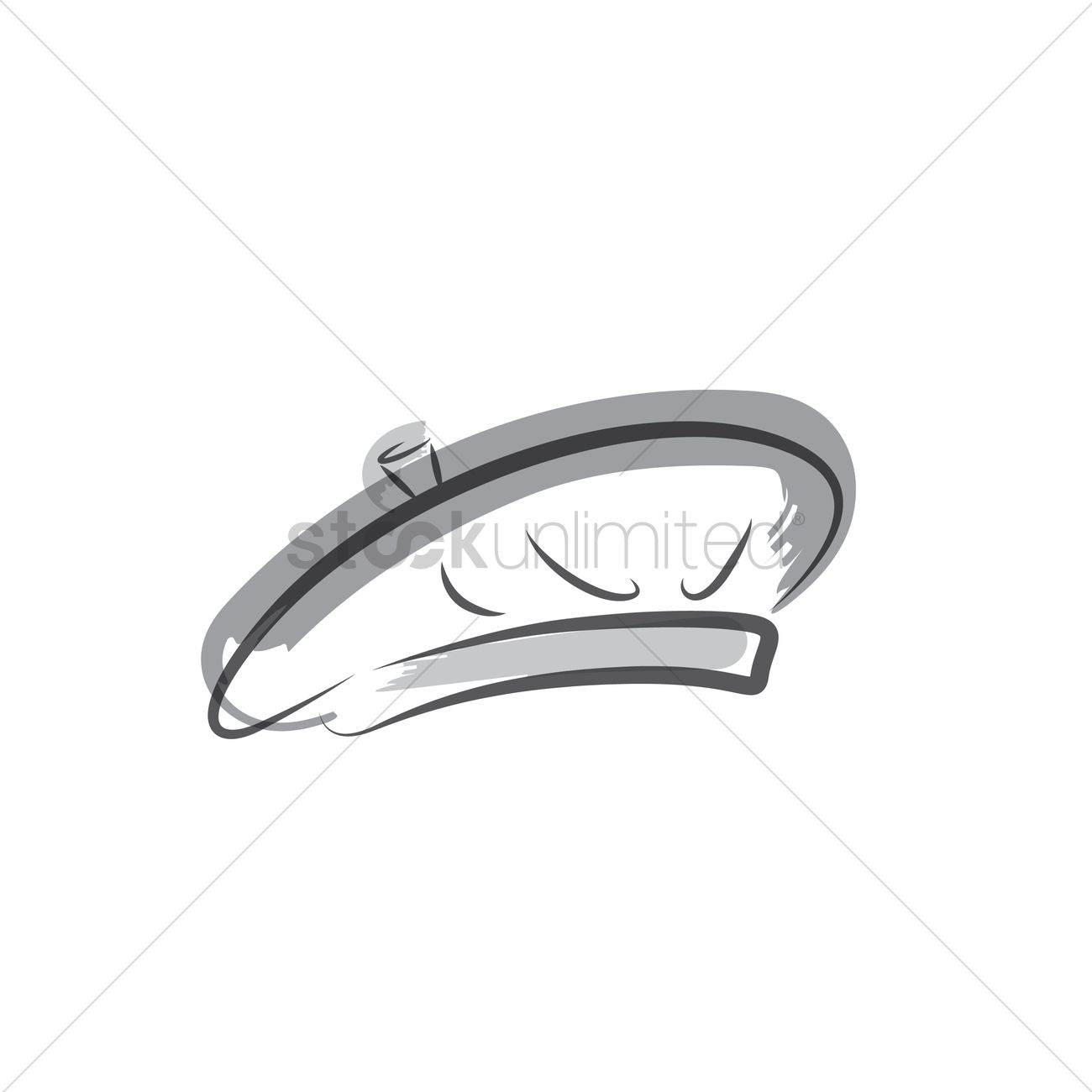 1300x1300 Beret Painter Hat Vector Image - Beret Sketch