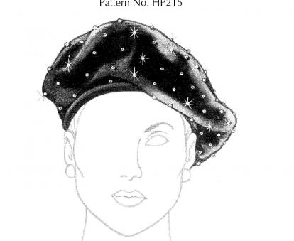 414x339 Classic Beret Hat Pattern Judith M Millinery Supply House - Beret Sketch