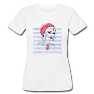 190x190 Leader Designs French Girl Beret Sketch Stripes Womens Slim Fit - Beret Sketch