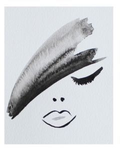 240x300 Sketch Of Style The Fashionable Black Beret (Artist Unknown - Beret Sketch