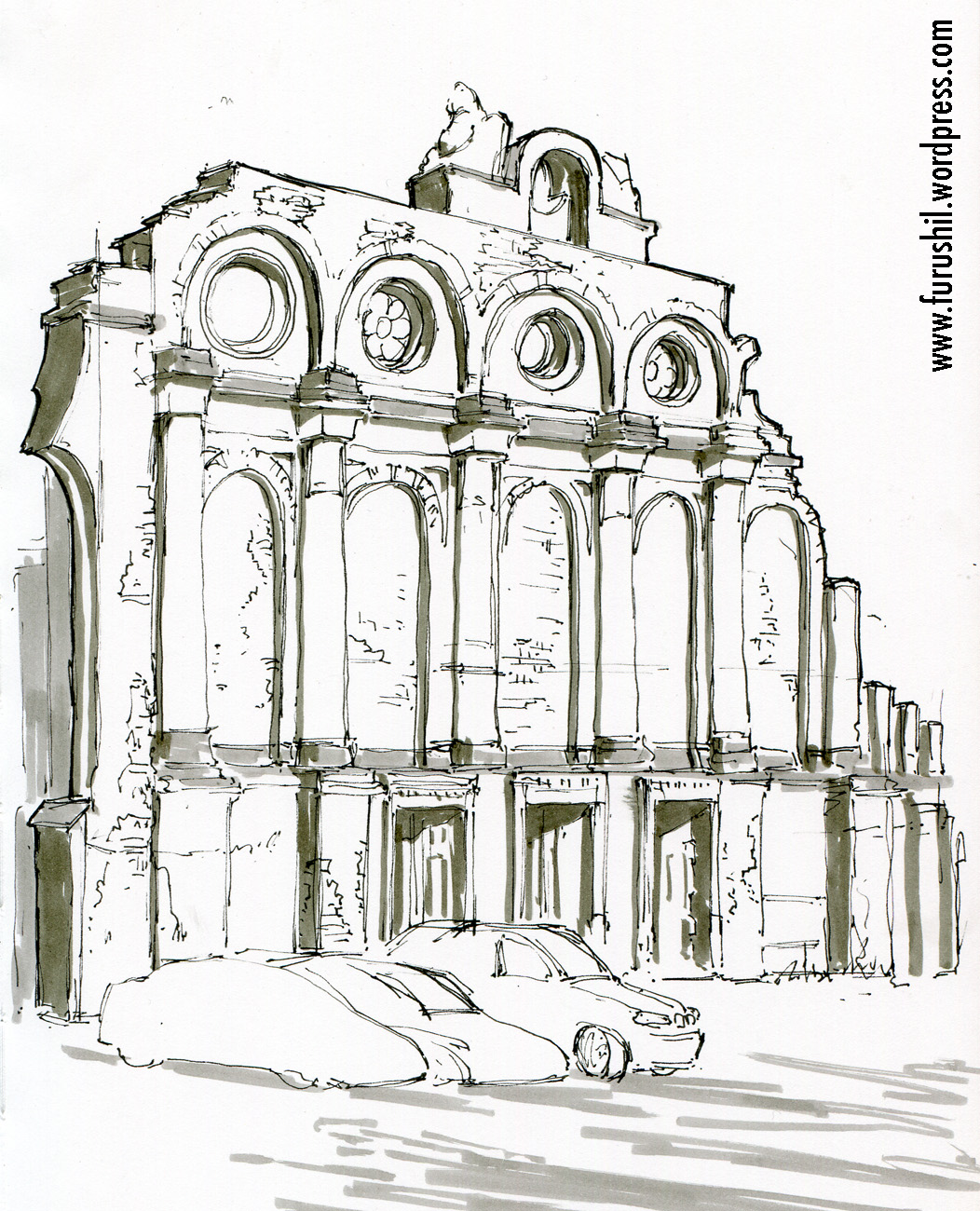 1052x1300 Berlin Paul Schwarz Artlog - Berlin Sketch